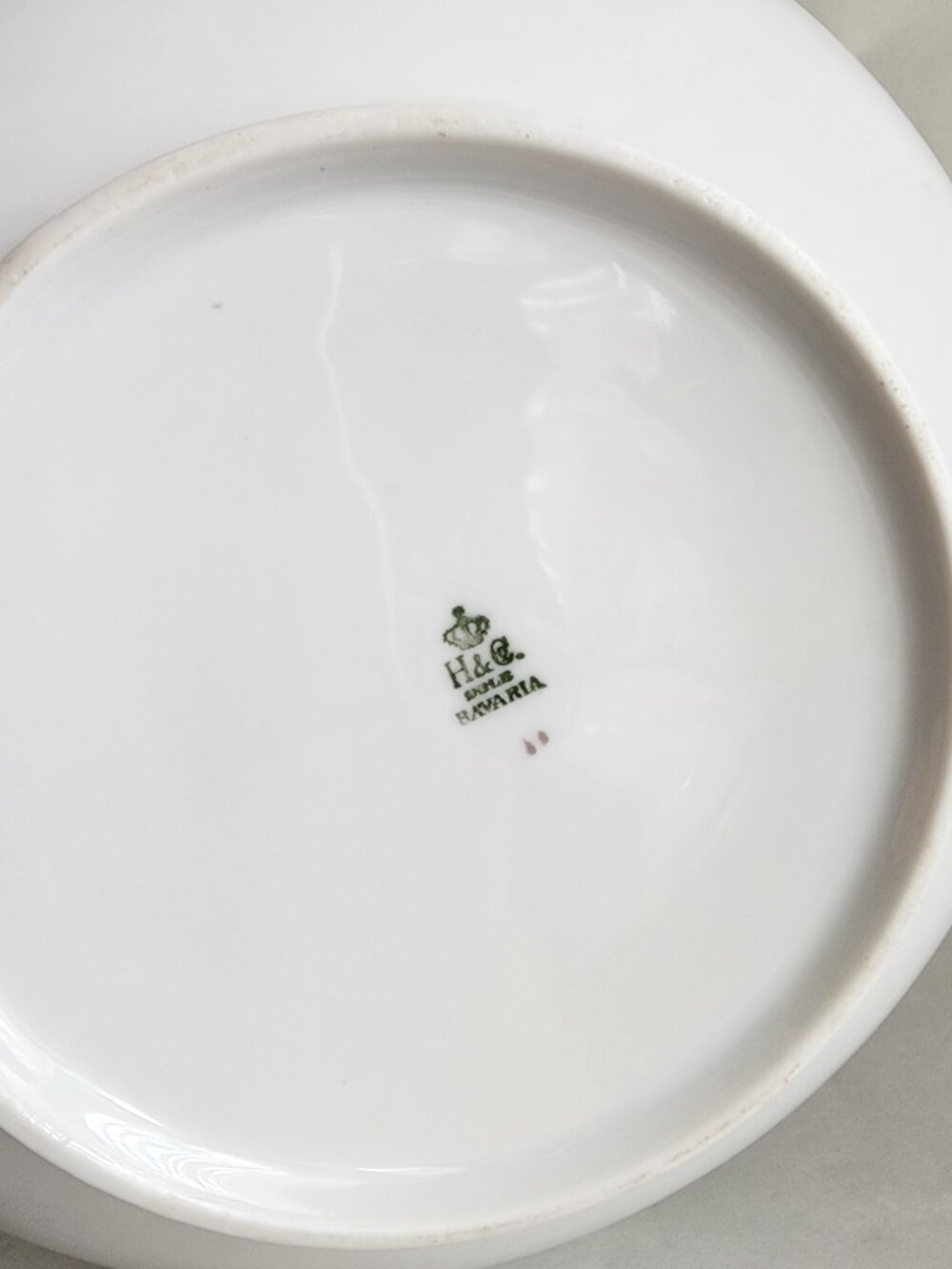 Vintage Heinrich & Co H&C Selb Bavaria Covered Serving Bowl White Gold Trim - Picture 4 of 8